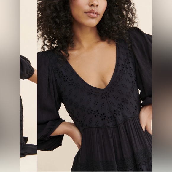 Free People Mockingbird Maxi Dress in Black NWT Size Small - Picture 4 of 16